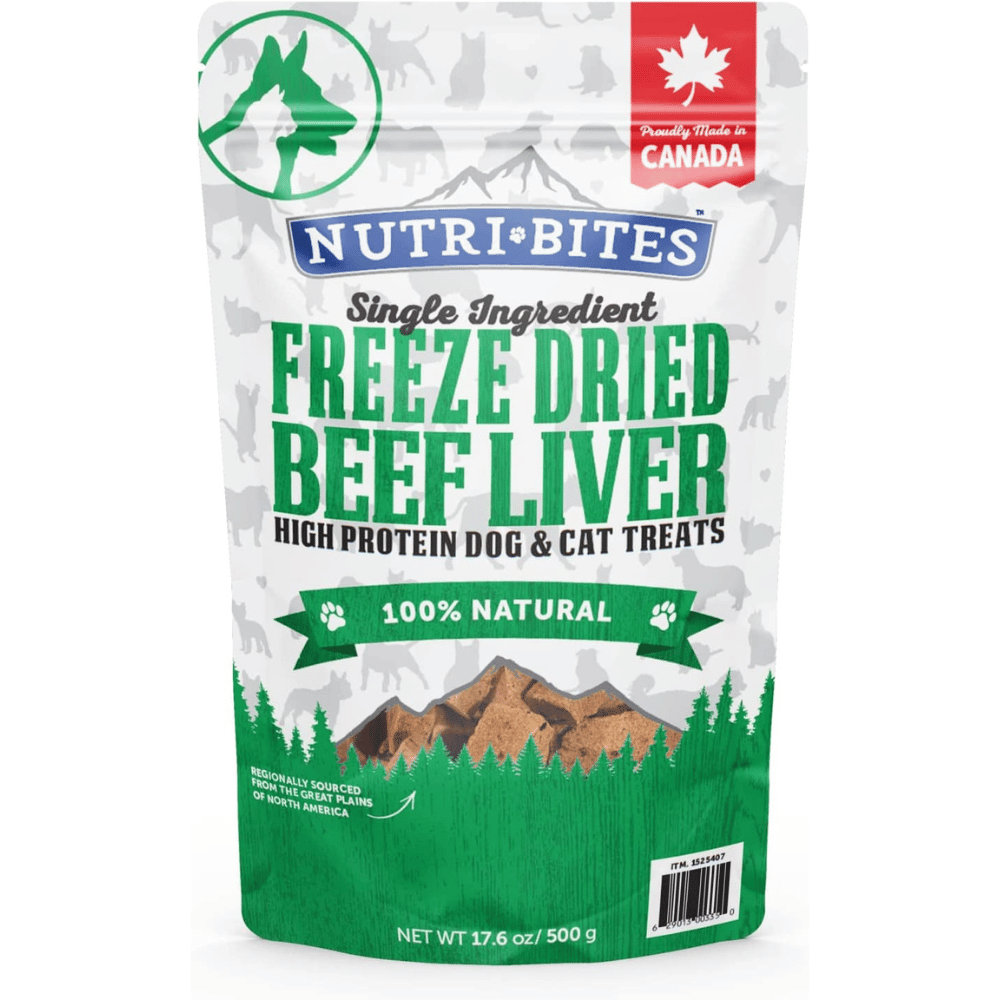 Nutri Bites Beef Liver Pets Treats Freeze Dried Premium Quality Single Ingredients High Protein