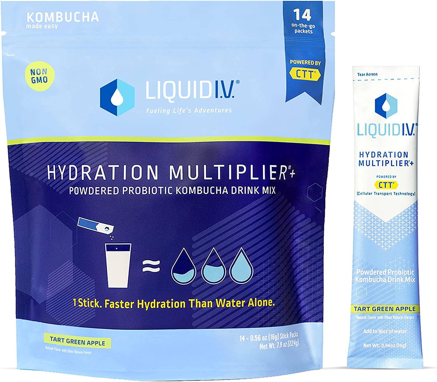  Liquid I.V. Hydration Multiplier Powdered Probiotic Kombucha