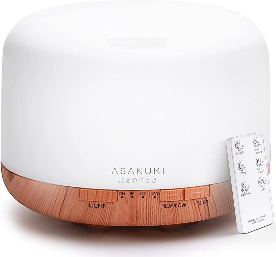 Review: ASAKUKI 500ml Premium Essential Oil Diffuser with Remote Control